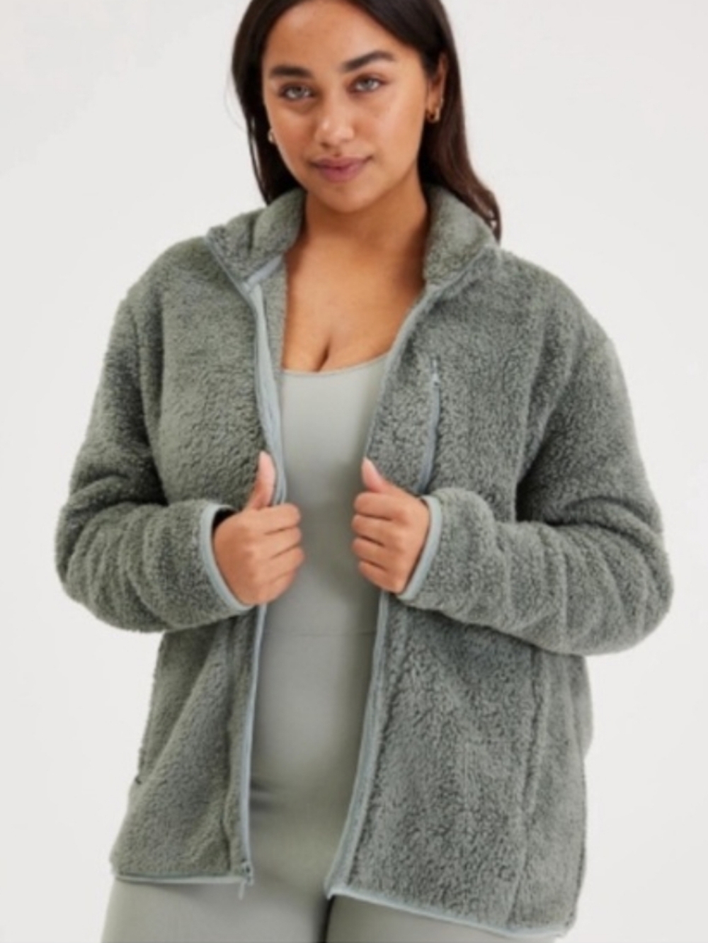 girlfriend collective Teddy Fleece Jacket